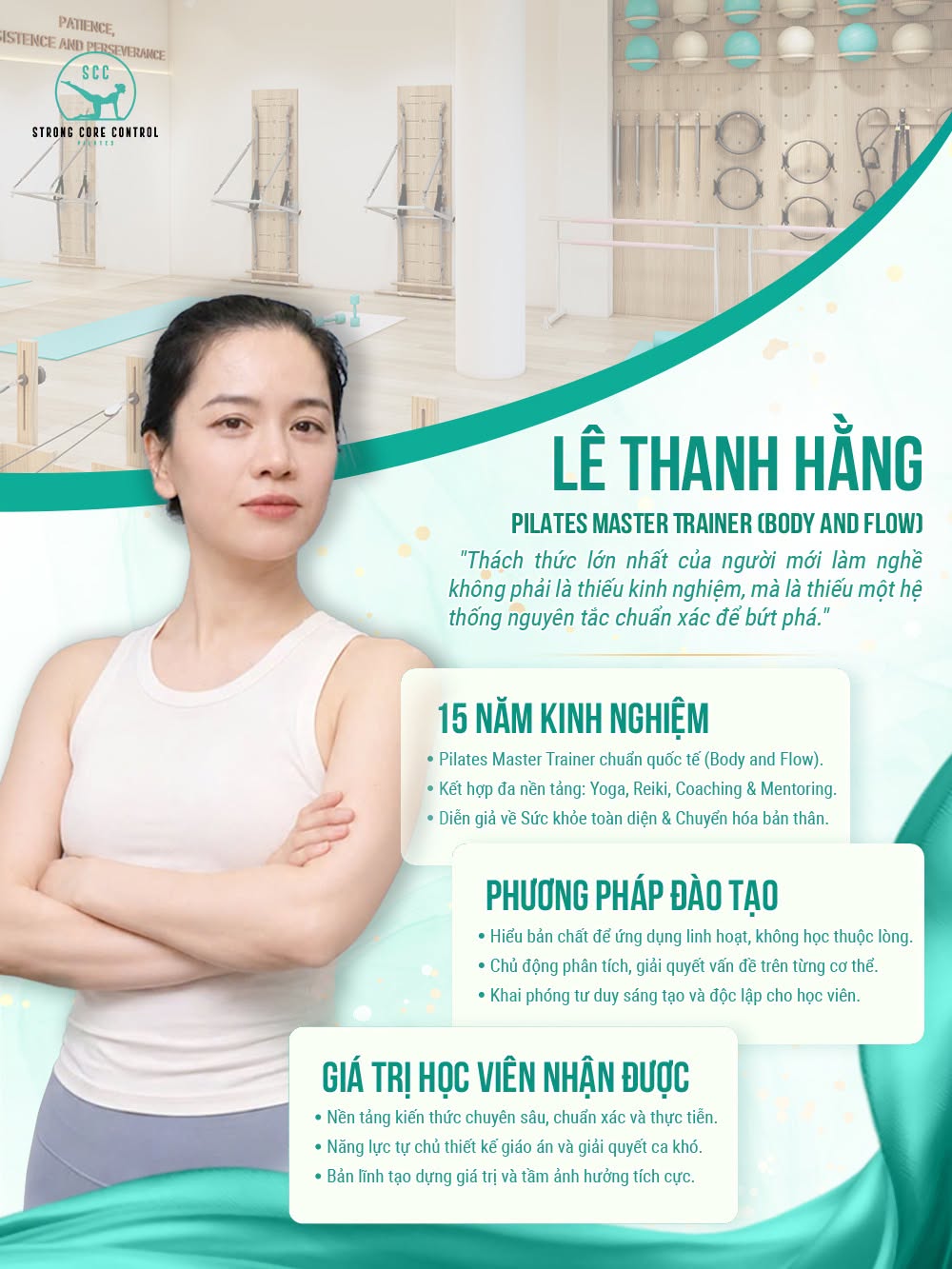 HLV Lê Thanh Hằng — Pilates Master Trainer, 15 năm kinh nghiệm