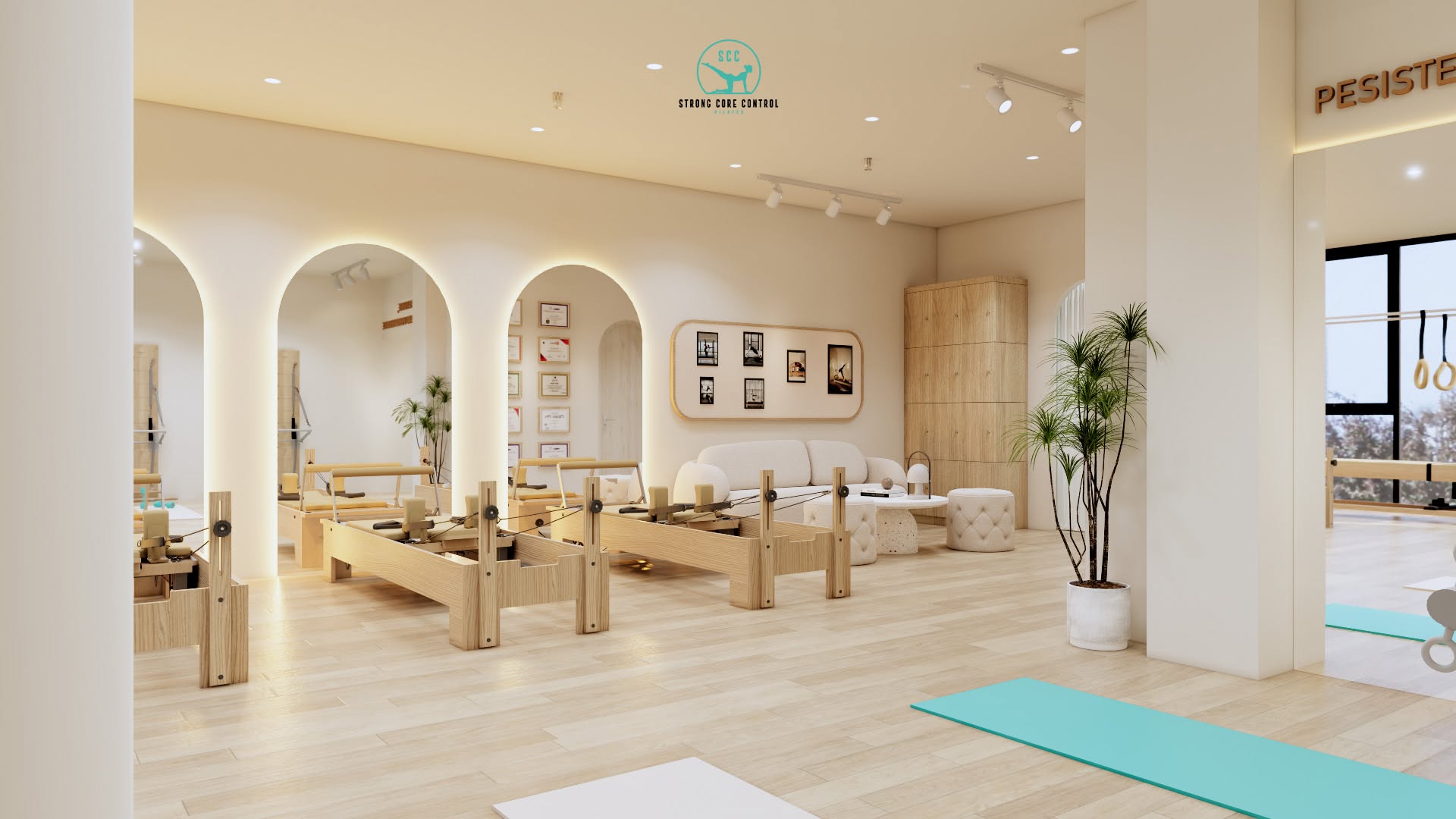Không gian studio SCC Pilates